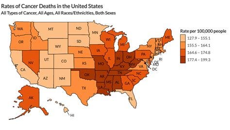 Map of cancer rates in the United States - Business Insider