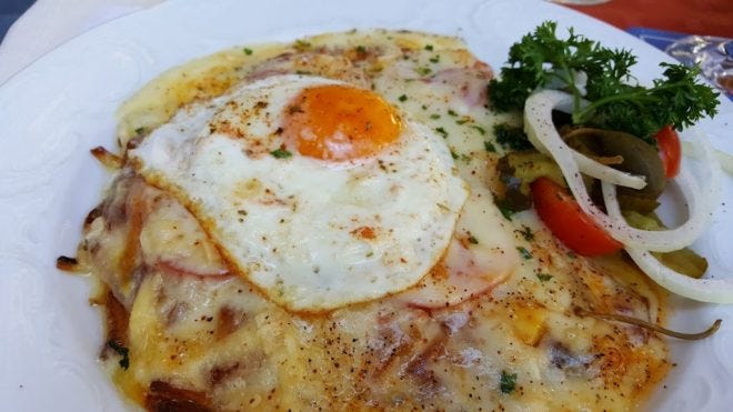rosti with cheese and egg