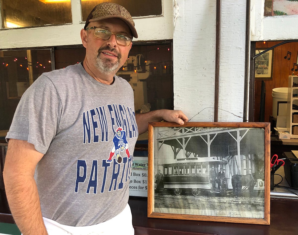 Charlie Hobbs and Naumkeag Street Railway Company streetcar photo