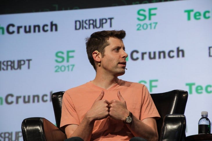 Sam Altman at TechCrunch Disrupt SF 2017
