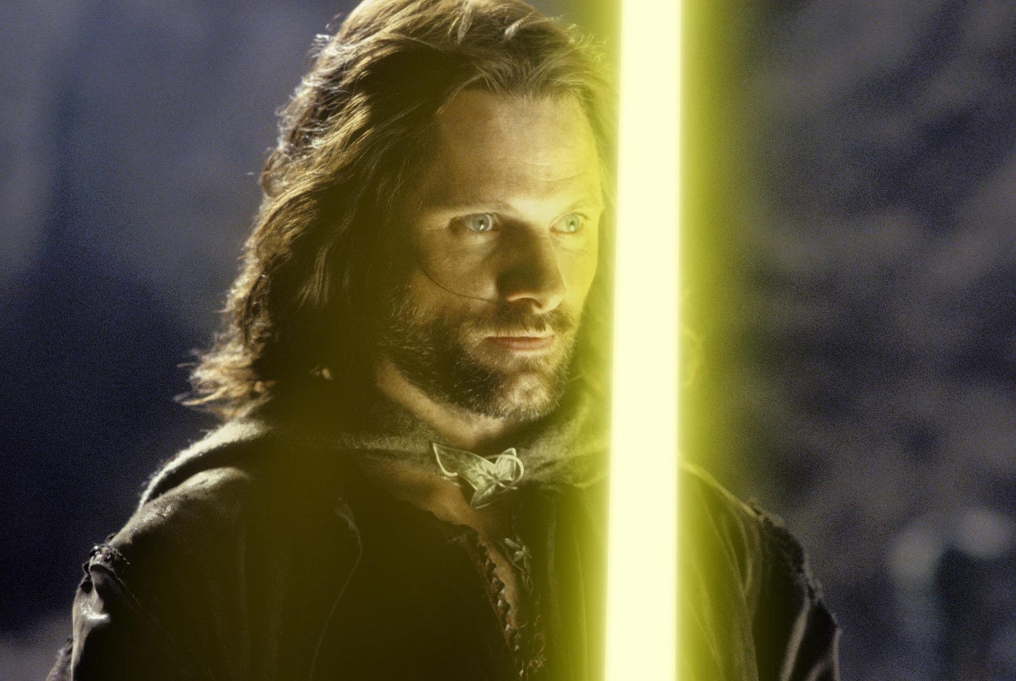 Aragorn with a lightsaber
