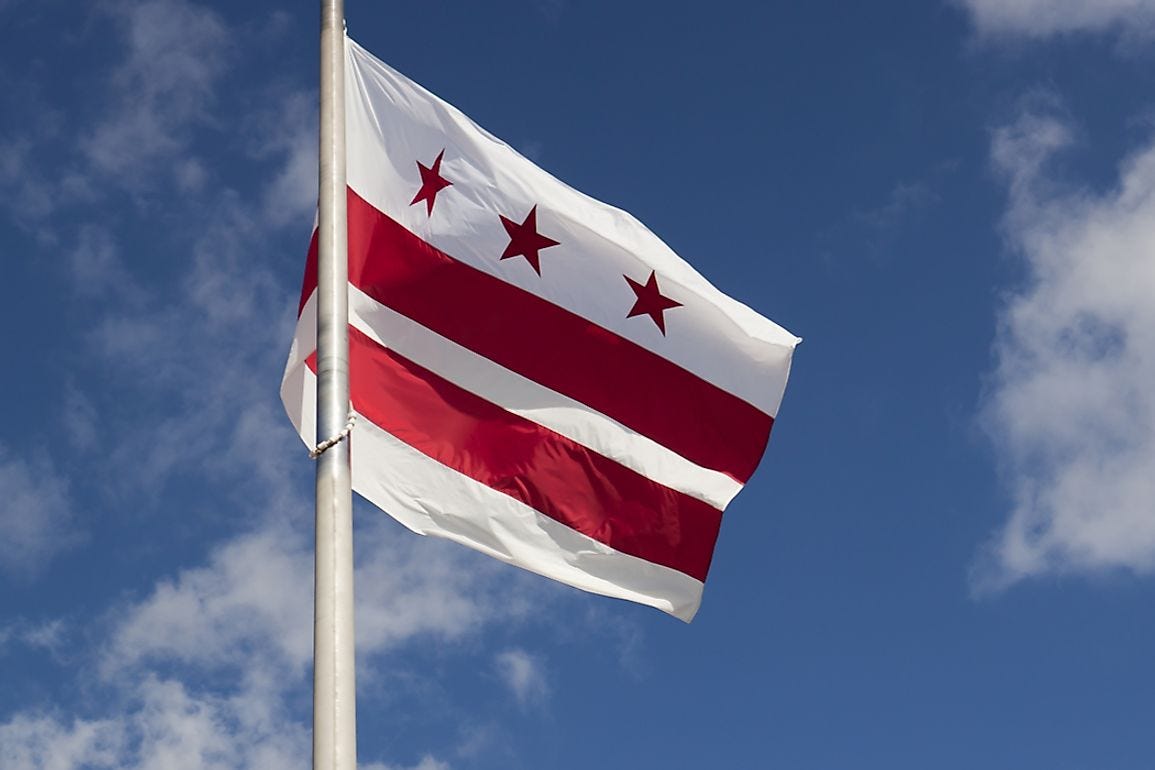 Washington DC Flag - WorldAtlas