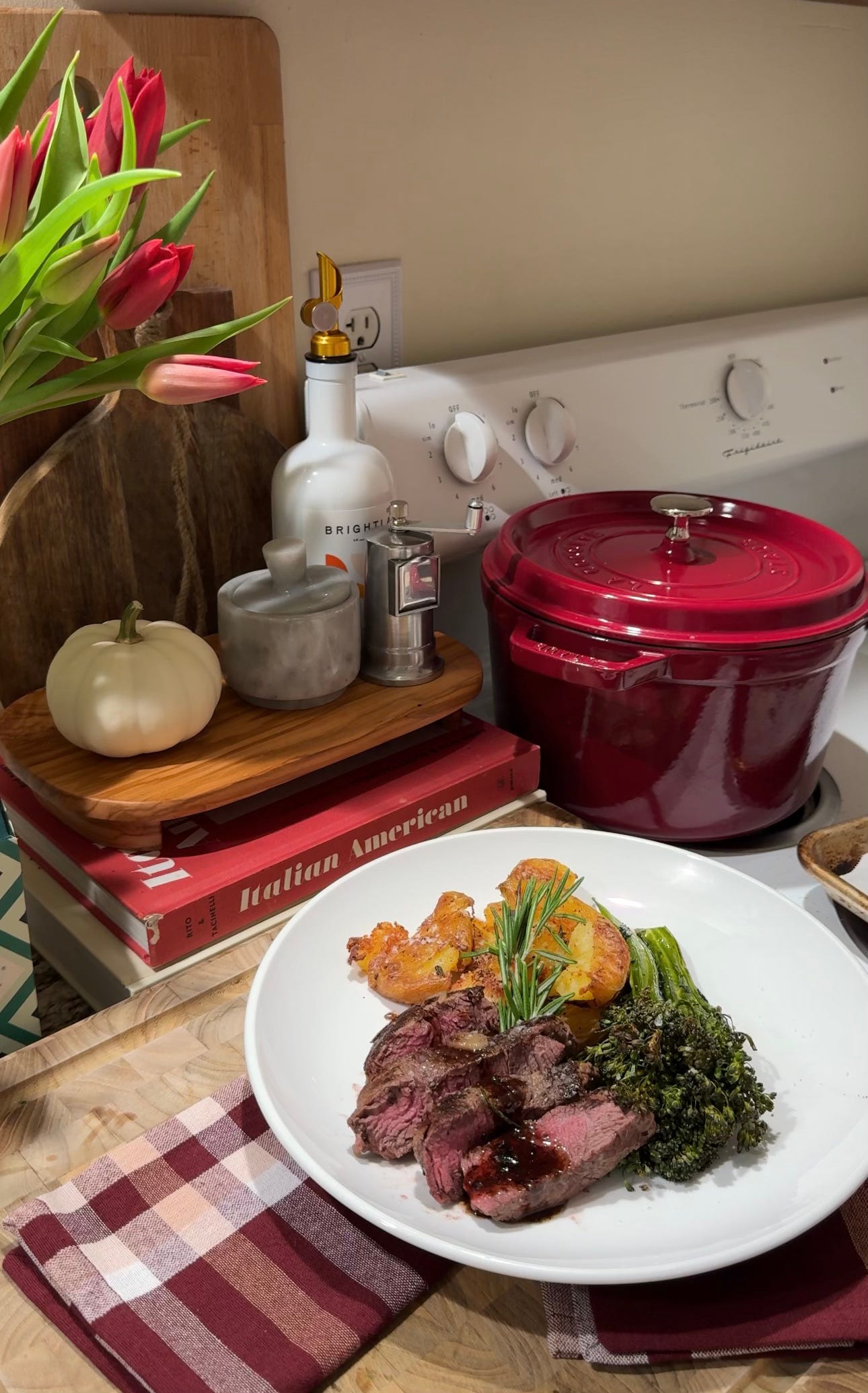 filet mignon with a red wine reduction sauce