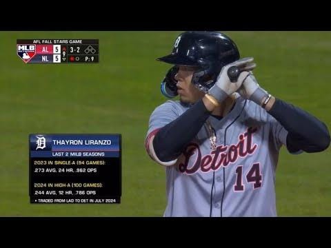 Thayron Liranzo Fall Stars Game Home Run | Detroit Tigers Prospect