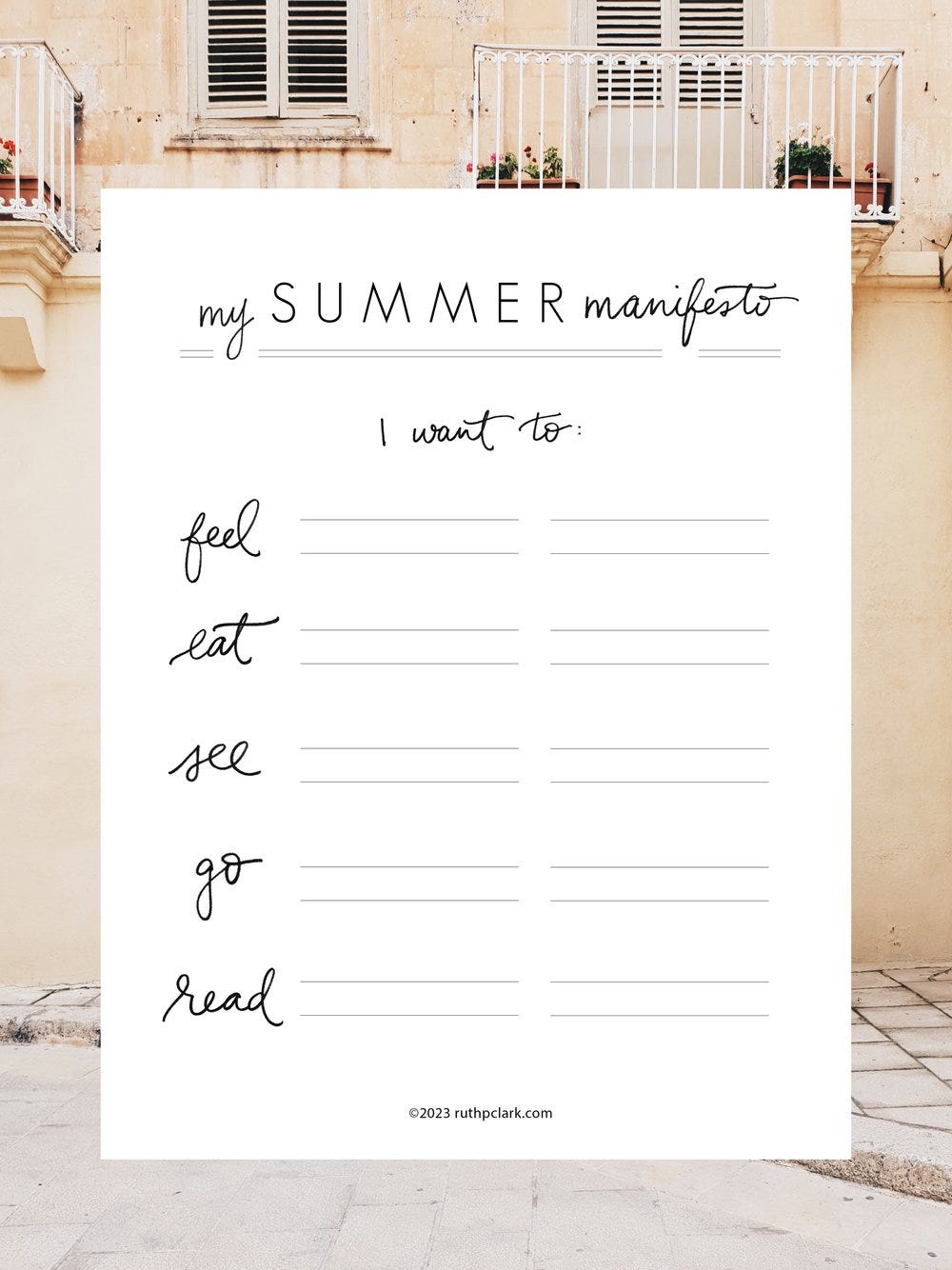 summer manifesto