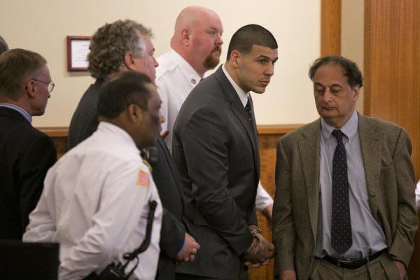 aaron hernandez leaving court after guilty verdict 2015