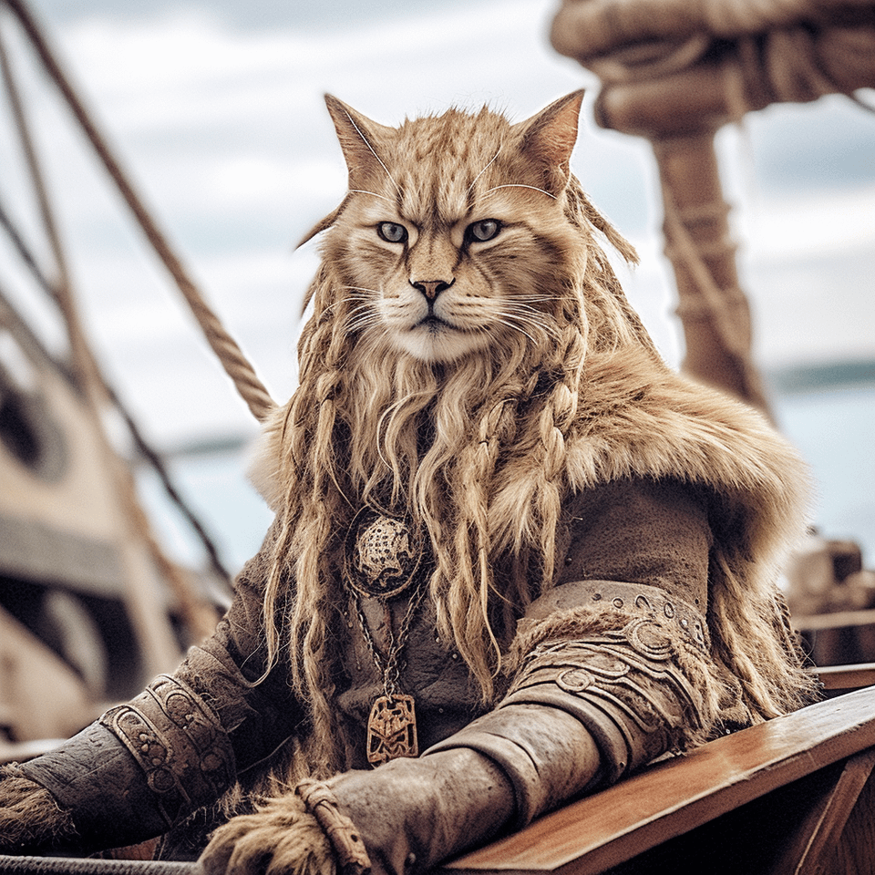 r/midjourney - Cats Vikings