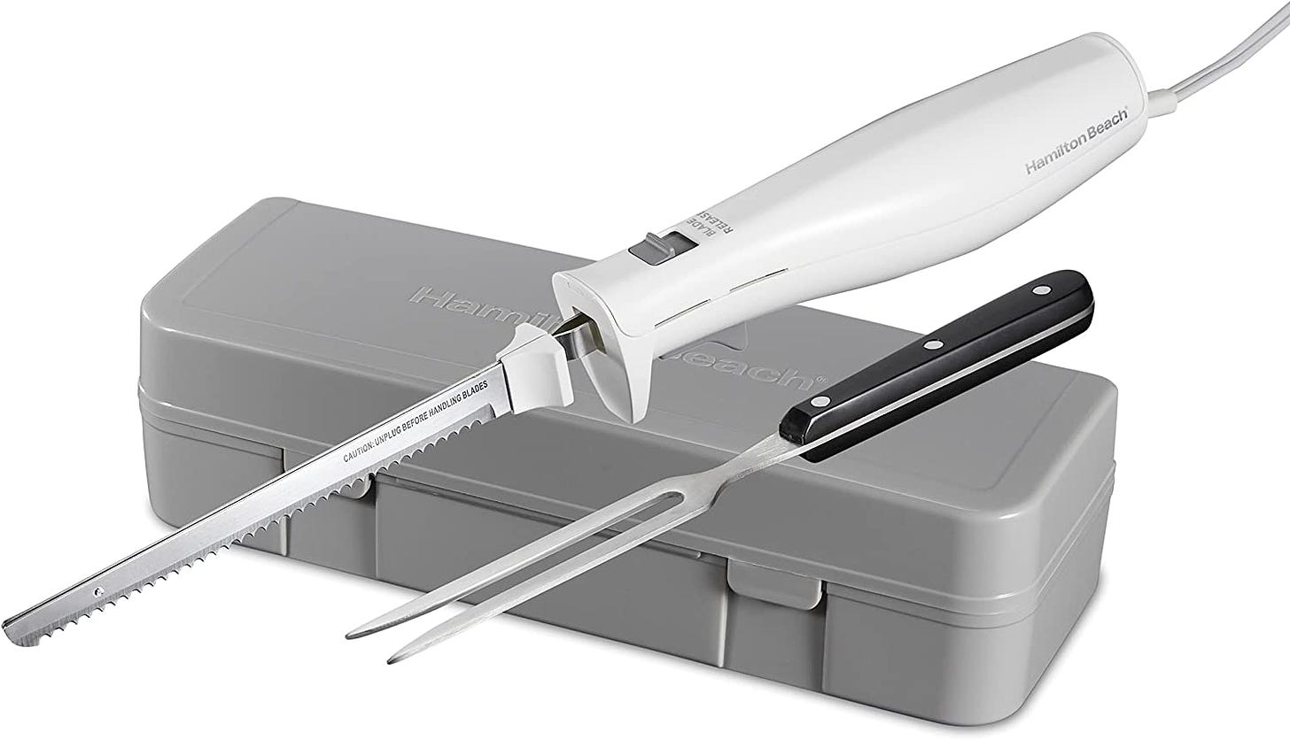 picture of an electric carving knife set