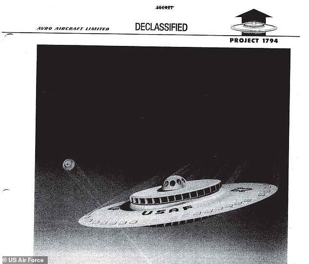 Above, documents from Project 1794: a Cold War-era US Air Force effort to build a supersonic flying saucer in collaboration with a Canadian defense contractor