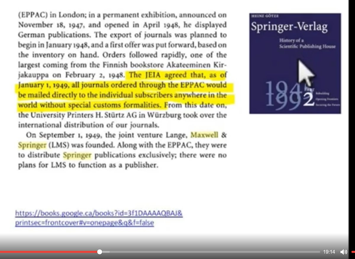 The JEIA agreed that from 1949 all journals through the European Periodicals Publicity and Advertising Company (EPPAC)  would be mailed directly to subscribers without special customs formalities

The EPPAC was set up by Robert Maxwell.. 