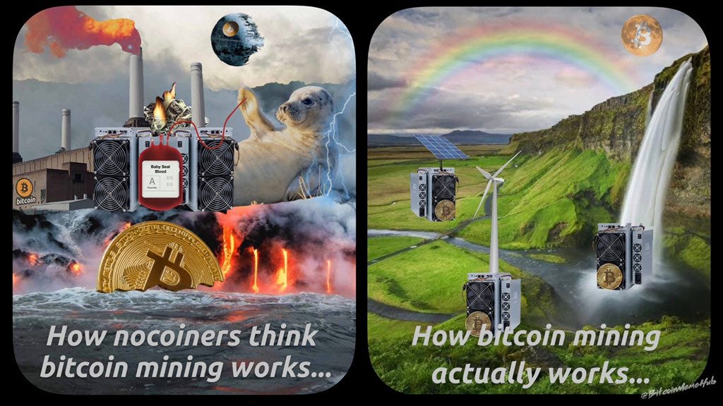 ₿itcoin Meme Hub 🔞 on X: "@BBCJustinR @elonmusk How @BBCJustinR and  mainstream panic media thinks bitcoin uses energy... How #Bitcoin actually  uses energy https://t.co/cvOujkavkR" / X