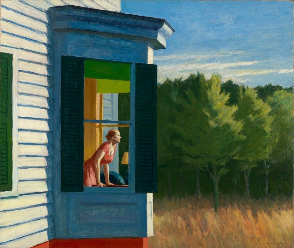 Edward Hopper, Cape Cod Morning, 1950, oil on canvas, Smithsonian American Art Museum, Gift of the Sara Roby Foundation, 1986.6.92 Edward Hopper, Cape Cod Morning, 1950, oil on canvas, Smithsonian American Art Museum, Gift of the Sara Roby Foundation, 1986.6.92