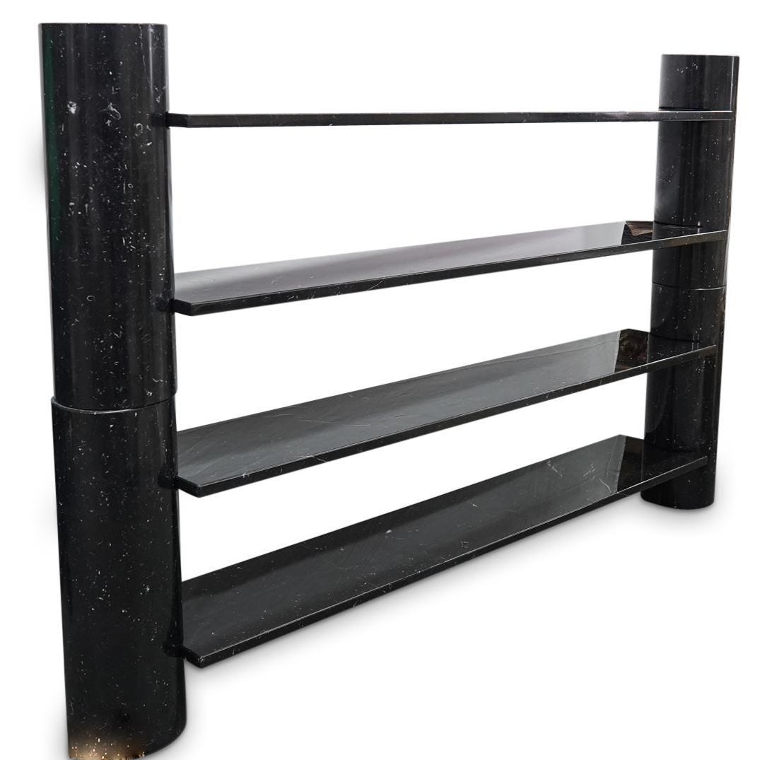 Angelo Mangiarotti "Loico" for Skipper Nero Marquina Bookcase