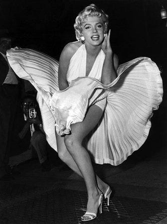 Nothing here to mark the spot of the iconic Flying Skirt photos.