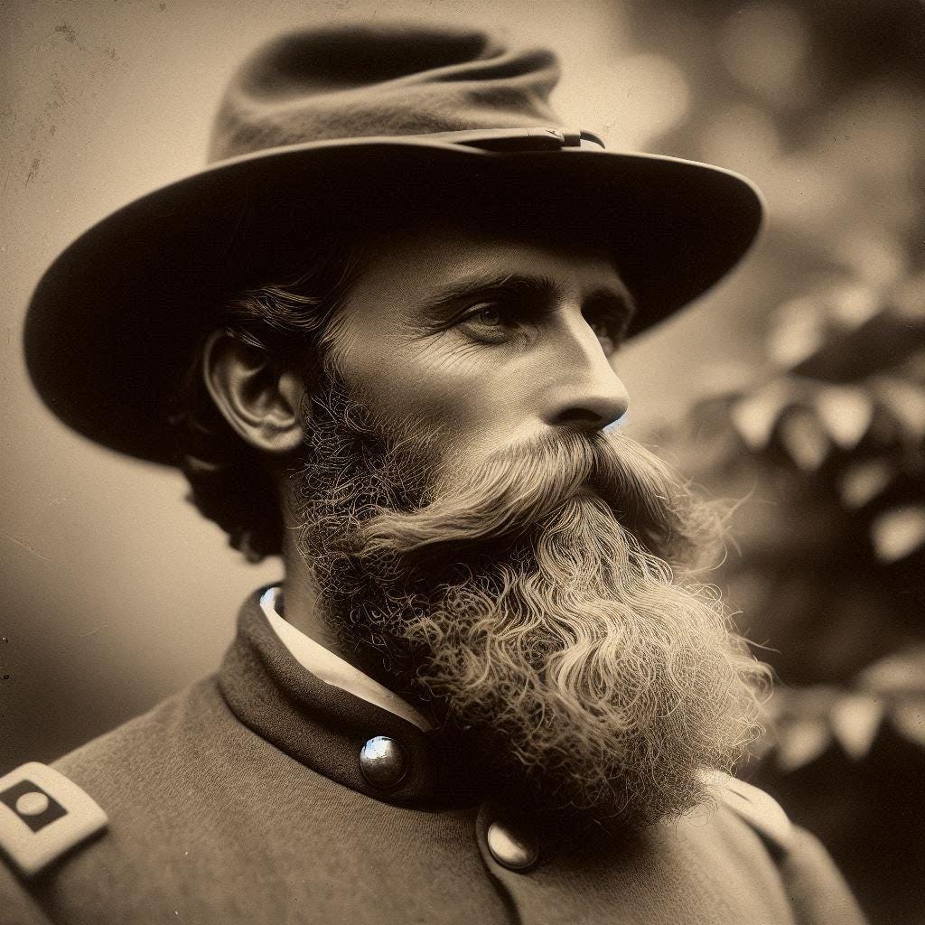 AI generated sepia toned photograph of Civil War Union Officer