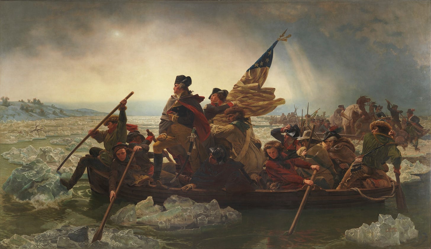 Washington Crossing the Delaware by Emanuel Leutzew, 1851