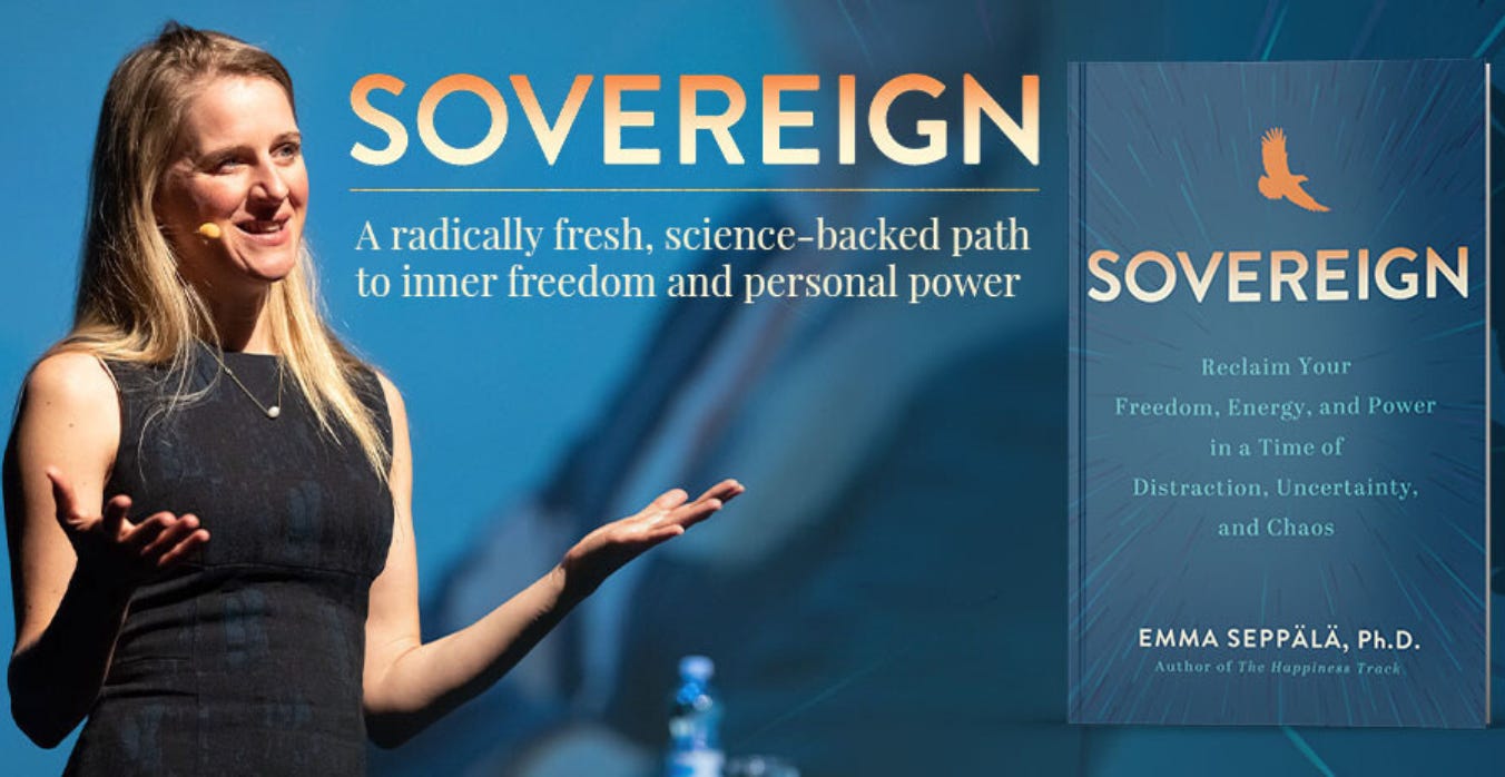 Sovereign Book Launch: A Fireside Chat with Emma Seppälä, Hosted by Zoë  Chance