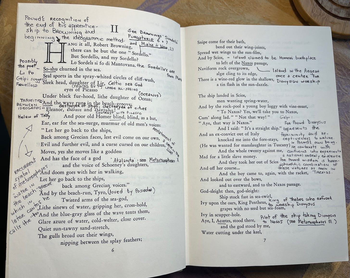 My notes on Ezra Pound's Canto II