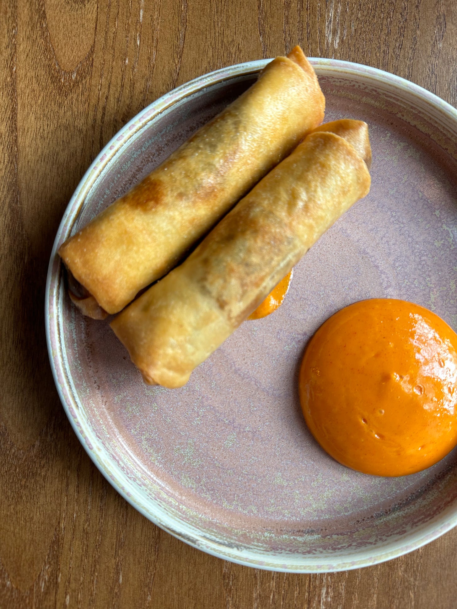 Burnt end rendang spring rolls with gochujang mayo  at Mister S