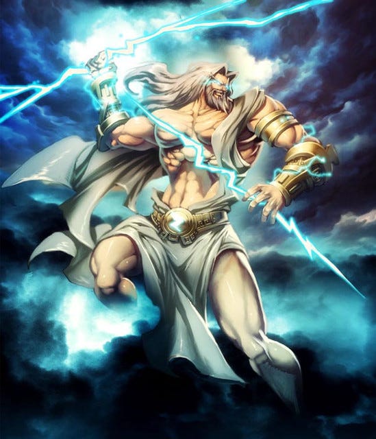 zeus-king-of-gods-thunder-bolt-greek-mythology-art | Flickr