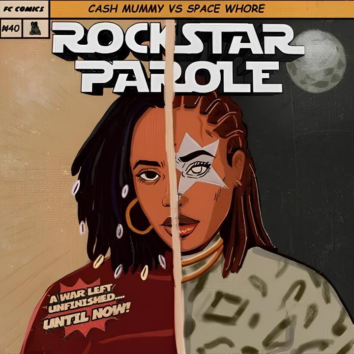 Funto Coker cover art design for Lady Donli's 2020 'Rockstar Parole' Album