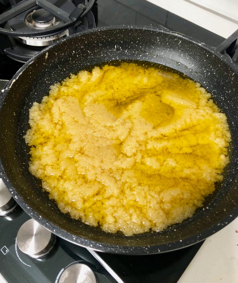 Malido cooking on stove