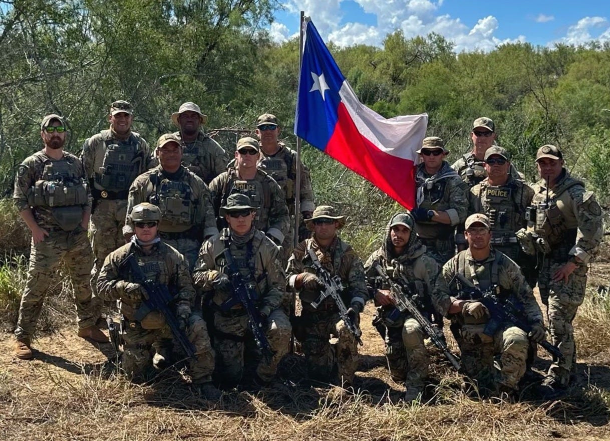 Texas Rangers Special Operations Group plants state flag on a Rio Grande island used as a "no man's land" safe haven by a Mexican Cartel.