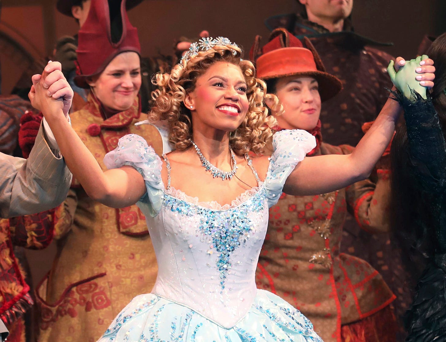 Brittany Johnson as Glinda during the Wicked curtain call.