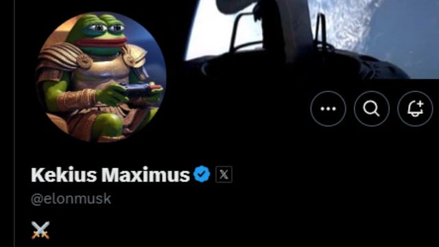 Elon Musk changes his name to Kekius Maximus on X