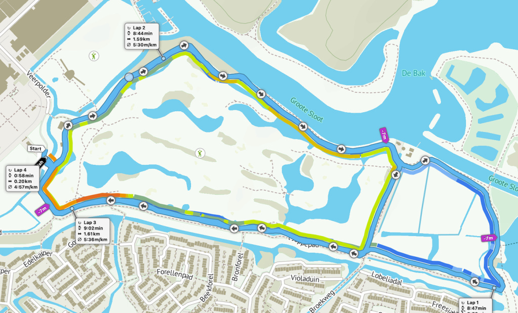 Kagerzoom parkrun route map, from a GPS trace.