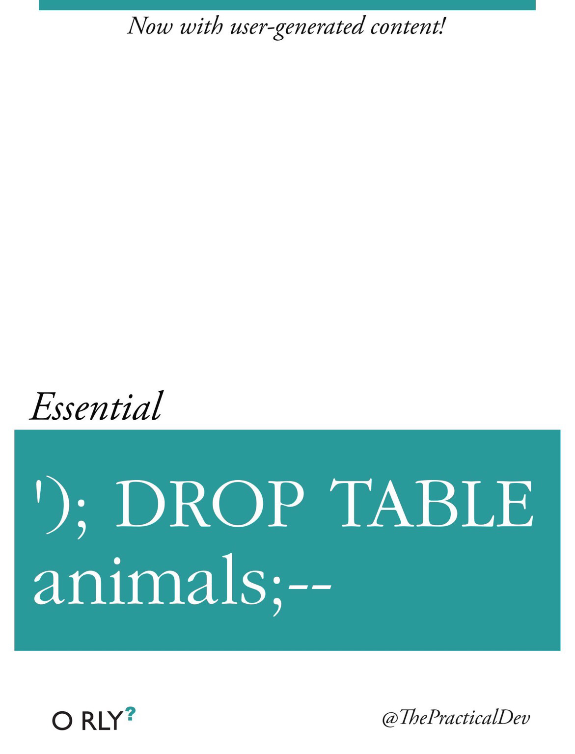 ‘); DROP TABLE animals;—