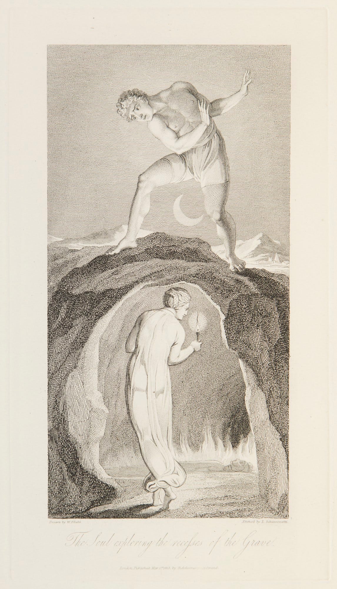 William Blake, The Soul exploring the recesses of the Grave
