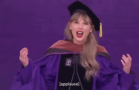 GIF of Taylor Swift NYU speech