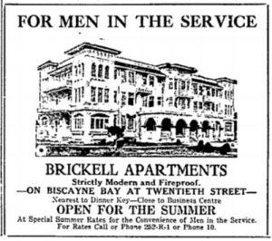 Ad for Service Men in 1918