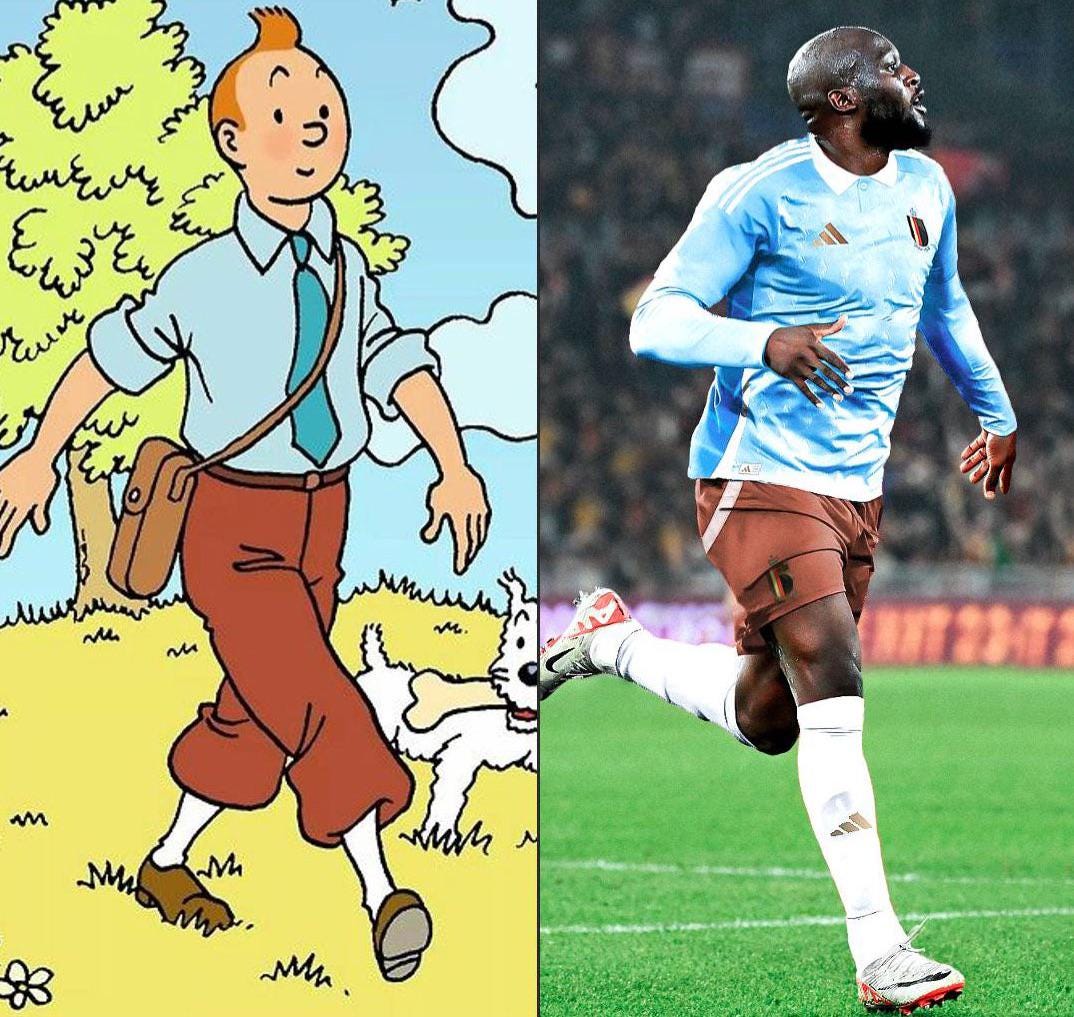 Belgian Red Devils will play at Euro 2024 in a Tintin tribute kit : r/ belgium