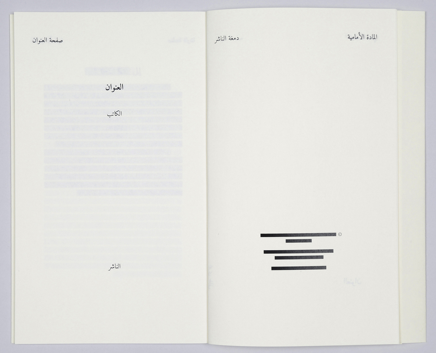Rahel Zoller, Title by Author - عنوان الكاتب, (48 pages, 130 x 210mm, Digital, Perfect bound / Section sewn, English and Arabic), Cairo, 2024, Printed and bound at the French Institute for Oriental Archaeology [edcat, Zürich. © Rahel Zoller]