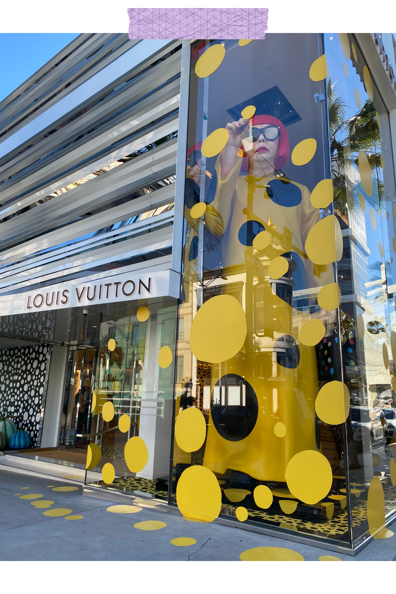 Louis Vuitton x Yayoi Kusama 3D anamorphic Billboard in Tokyo I