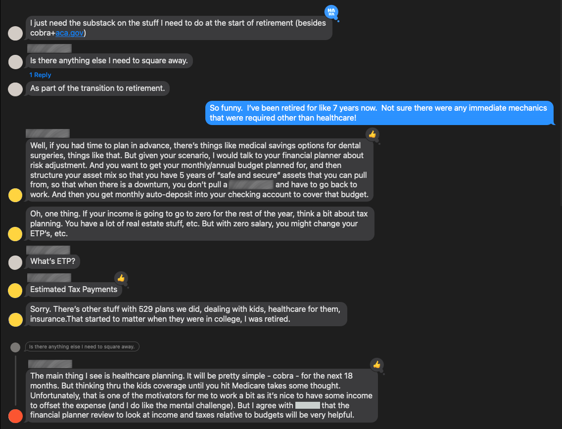 iMessage thread between friends