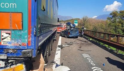 Auto contro camion sull'A22 del Brennero, morto un 36enne