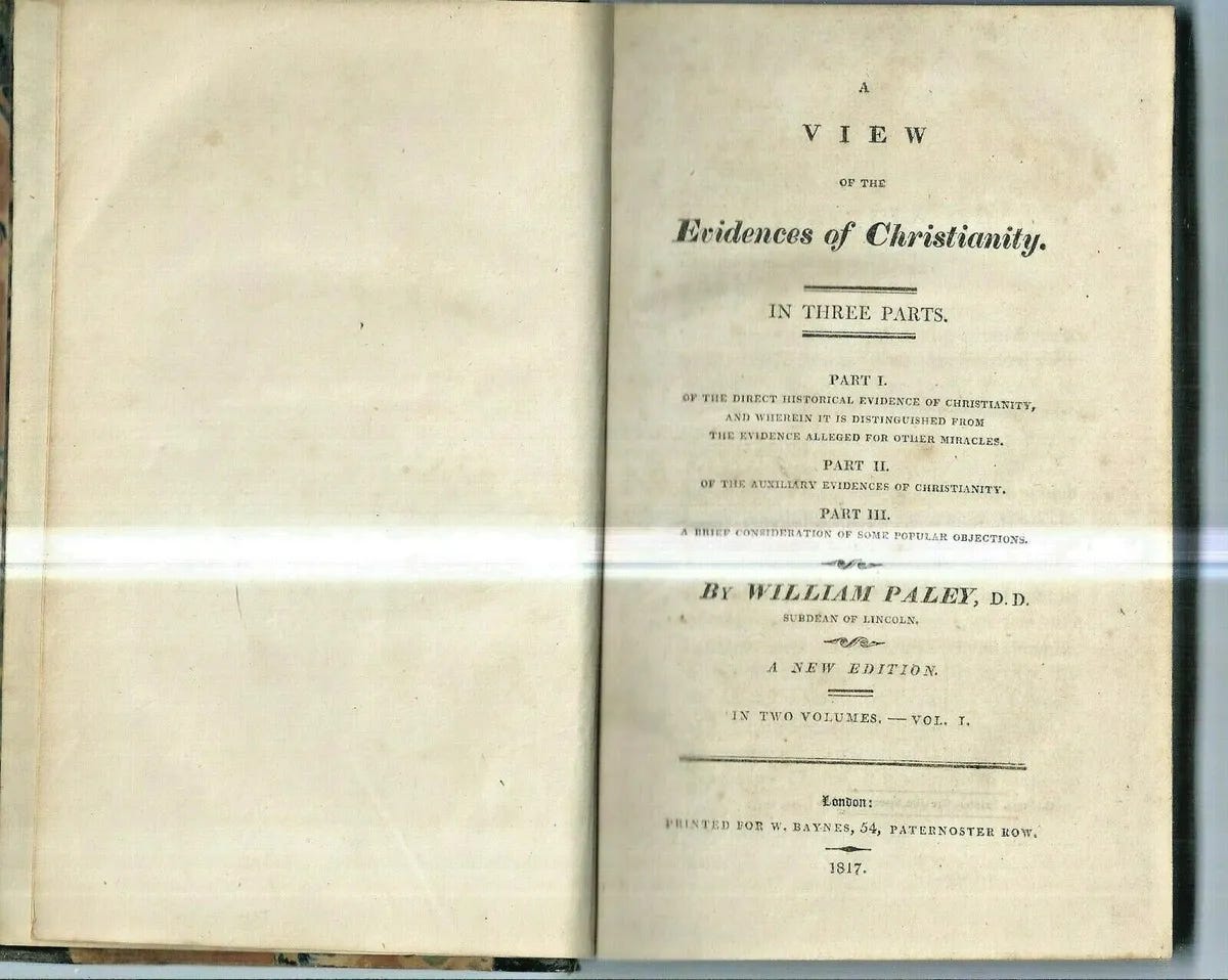 A View of the Evidences of Christianity..1817...WILLIAM PALEY | eBay