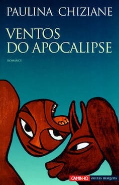 A book cover with a figurative illustration of a person with a mouth at the top of their head and an animal listening to them speak.