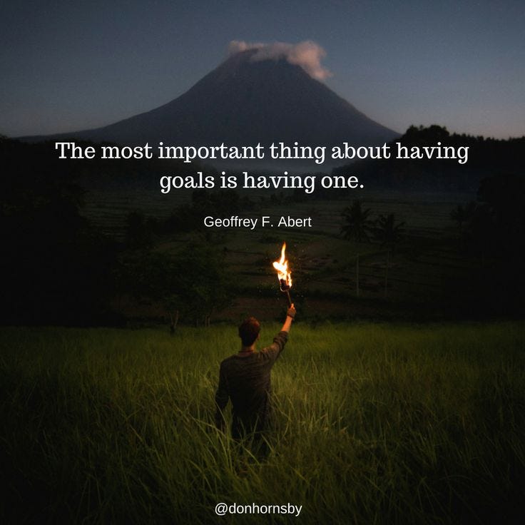 The most important thing about having goals is having one. – Geoffrey F ...