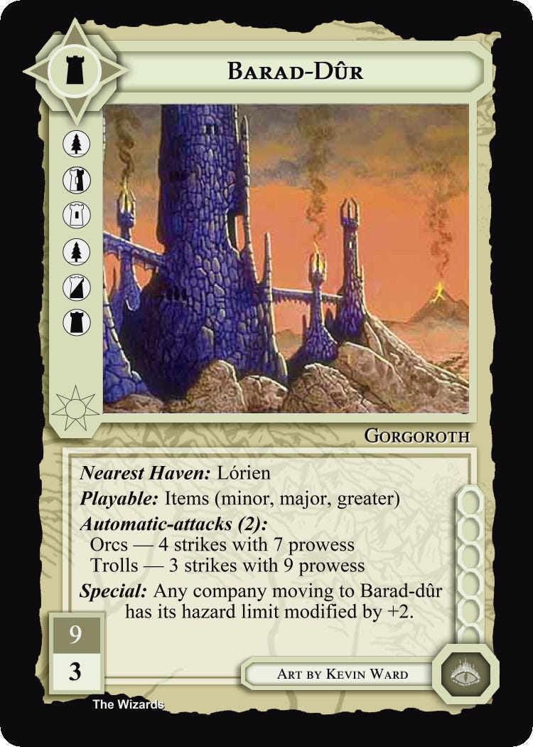 Barad-Dur - The Wizards - Limited - Middle Earth CCG / TCG