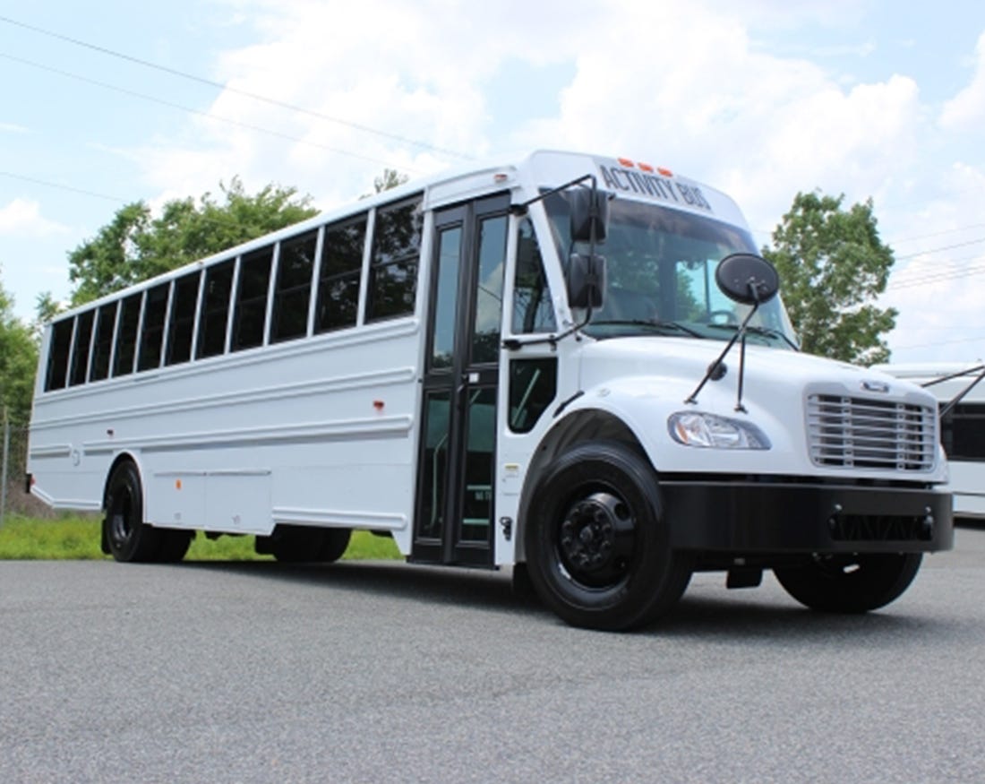White school bus - northeast