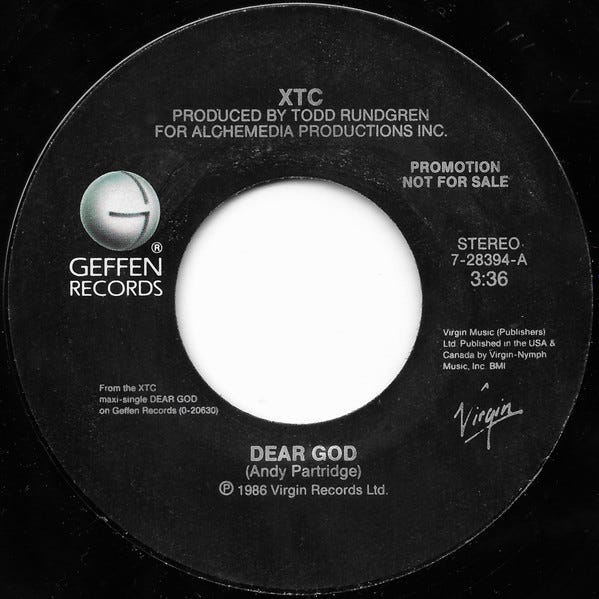 XTC – Dear God (1987, Vinyl) - Discogs