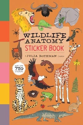 Wildlife Anatomy Sticker Book: A Julia Rothman Creation: More than 750 Stickers By Julia Rothman Cover Image