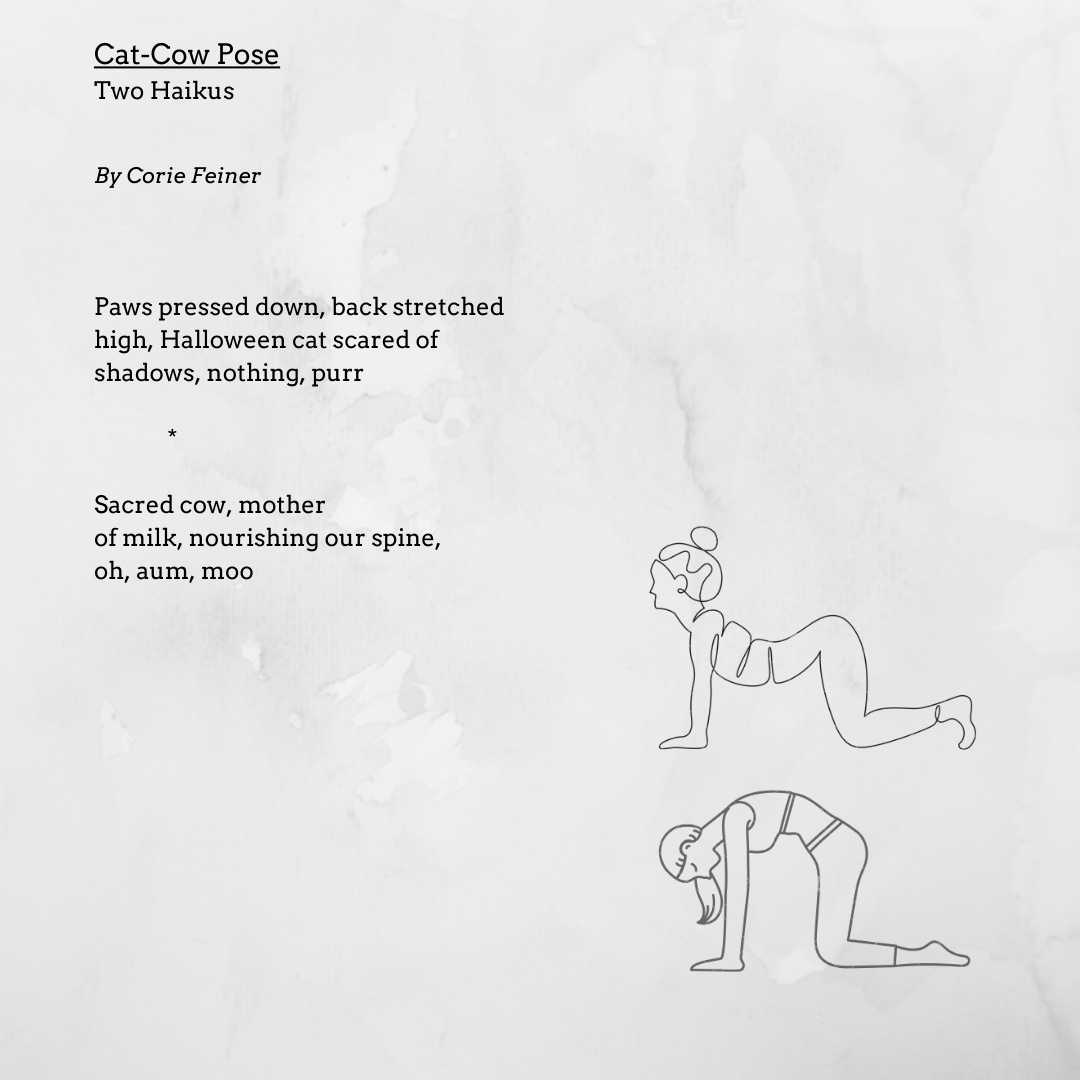 Corie Feiner, poet, yoga poem, yoga, haiku, moo