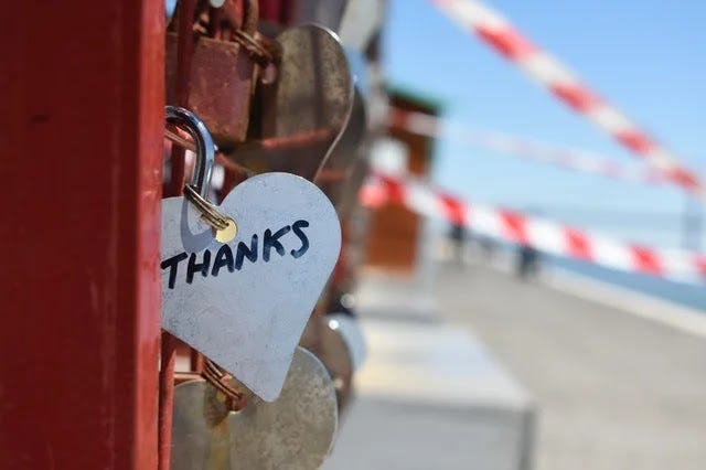 A thank you lock