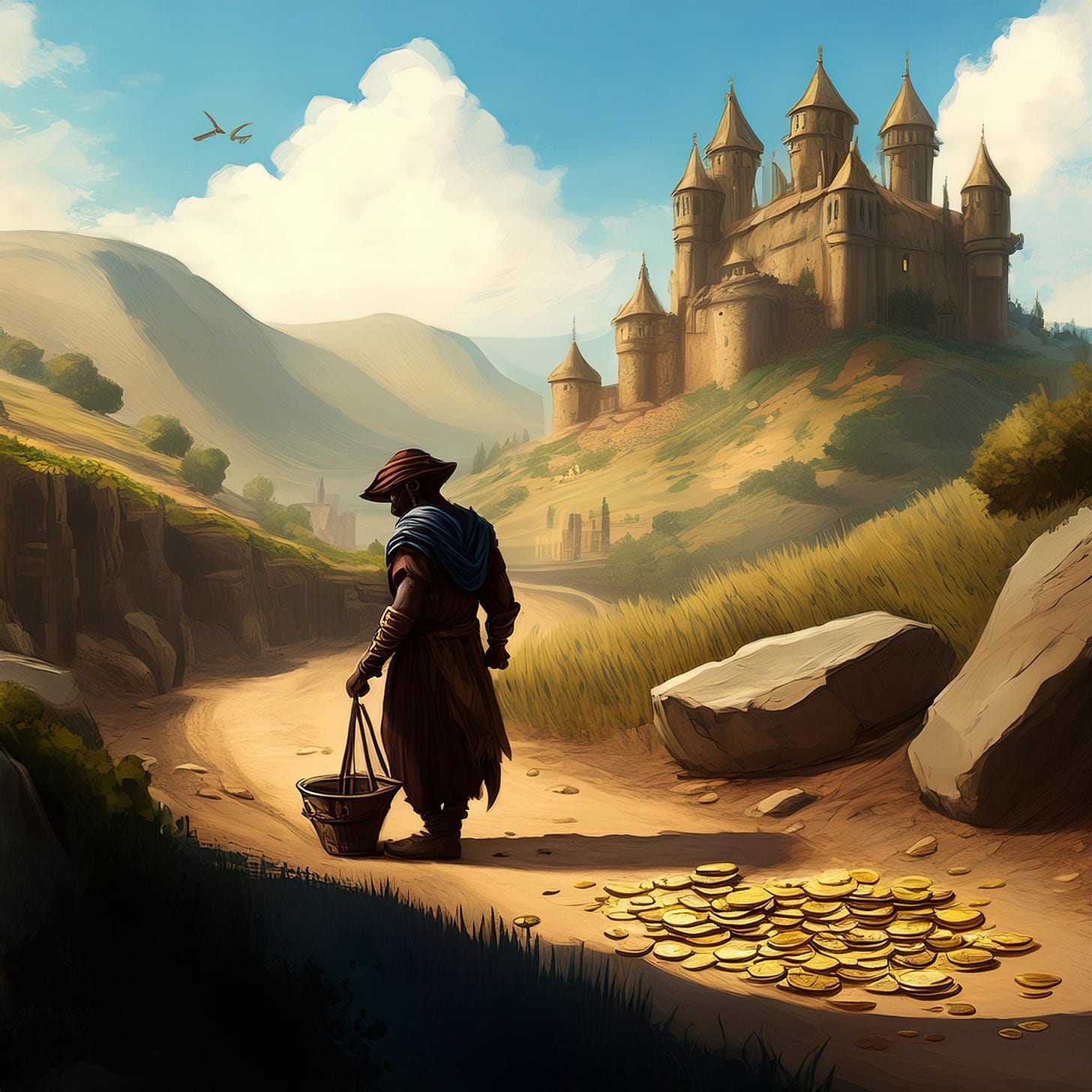 Fantasy Artwork of a Beggar