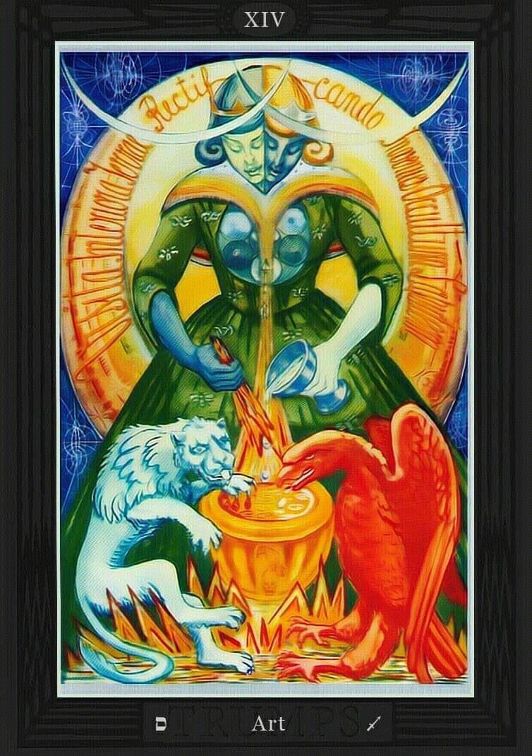Art (Temperance) | Arcanos maiores, Tarot